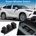 thumbnail image 2 of Interruptor de ventana eléctrica único para el lado del conductor delantero izquierdo para Toyota Highlander 2018 Negro, 2 of 7