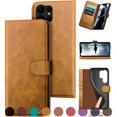 thumbnail image 1 of Ducksky Para Samsung Galaxy S23 Ultra Funda Tipo Cartera De Piel Auténtica Con Bloqueo Rfid, 4 Tarjeteros De Crédito, Piel Auténtica. Flip Folio Book Funda Protectora Para Teléfono Mujeres Hombres Par, 1 of 5