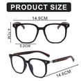 thumbnail image 2 of Las gafas retro anti-azules con patas de madera son simples y transparentes, hechas de TR., 2 of 5