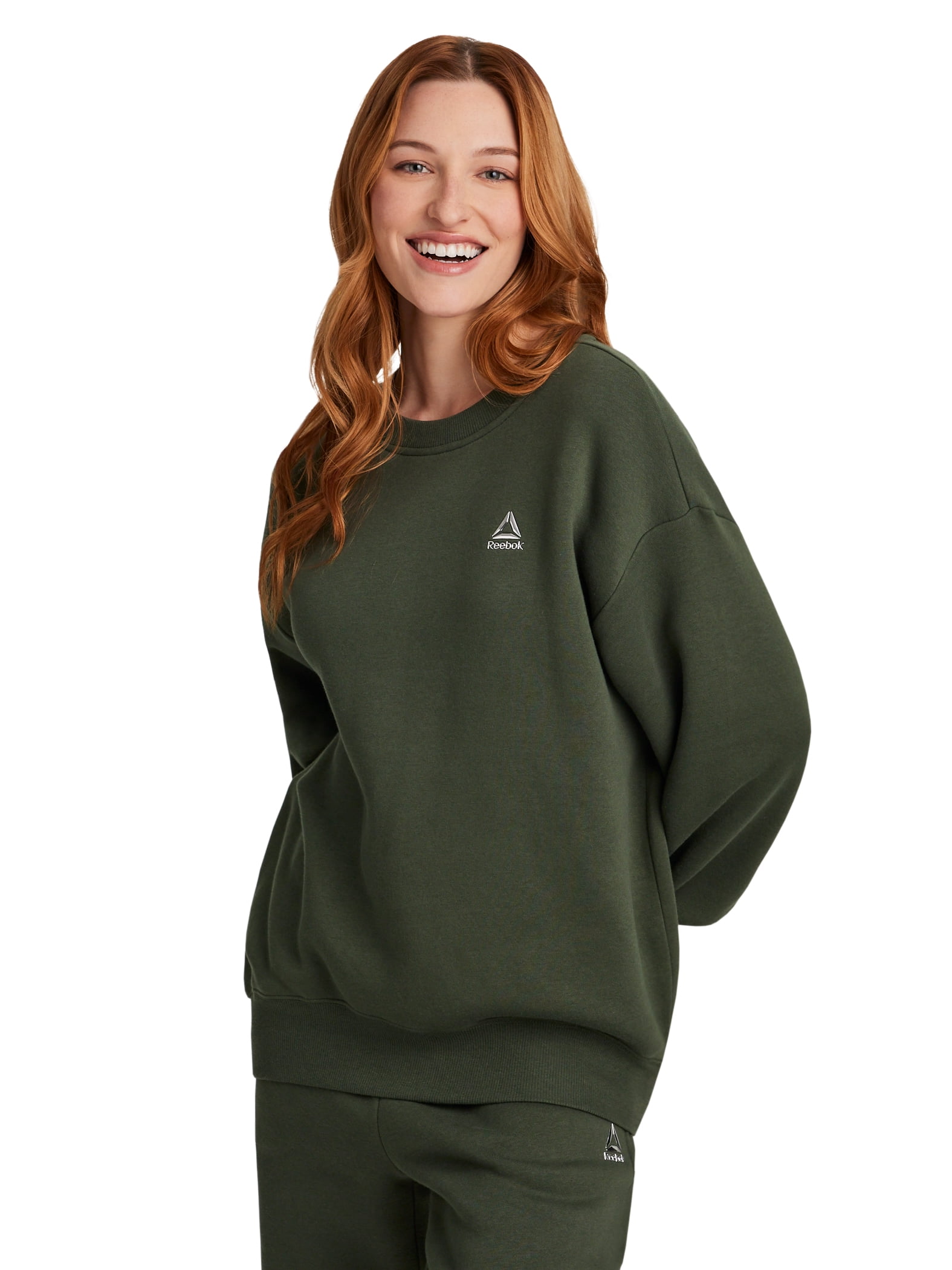 Reebok Women's Game Day Fleece Oversize Crewneck Sweatshirt, Size XS-4X