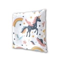thumbnail image 3 of Rainbow Star Unicorns Throw Pillow Covers Pillowcases 18 x 18 Inch Home Decor 2 Packs for Bedroom Sofa, 3 of 6