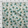 thumbnail image 3 of oneOone Rayon Dark Teal Green Fabric Florals Sewing Craft Projects Fabric Prints By Yard 56 Inch Wide, 3 of 4