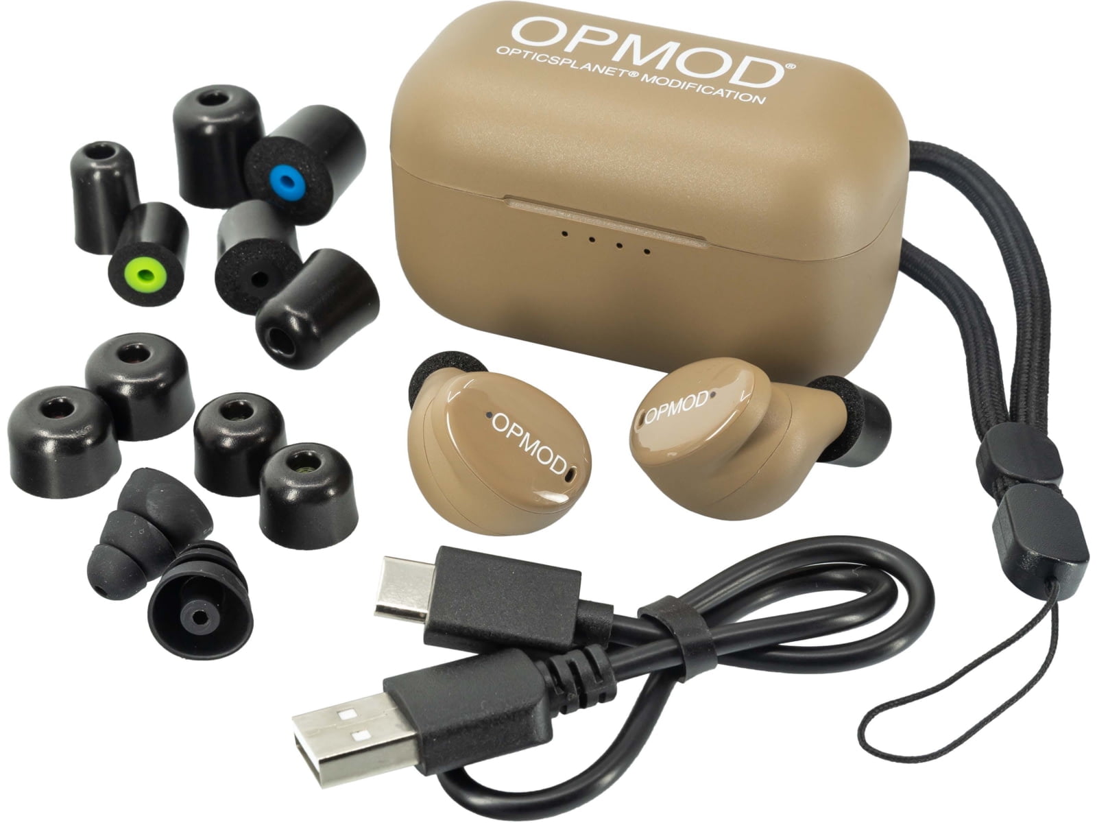 ISOtunes Sport OPMOD CALIBER True Wireless Earbuds With Bluetooth, 25 NRR, FDE, Universal