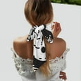 thumbnail image 5 of Gaeub Black White Spooky Ghosts Printed Silk Feeling Scarf ， Satin Head Scarf for Women,Silk Neck Scarf,Scarves,ashion Silky Satin Headscarf Wrap, Neck Scarves For Handbag Accessories, 5 of 6