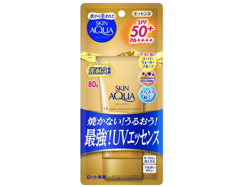 ROHTO Skin Aqua Super Moisture Essence Gold Sunscreen Spf50+ PA++++ 80g