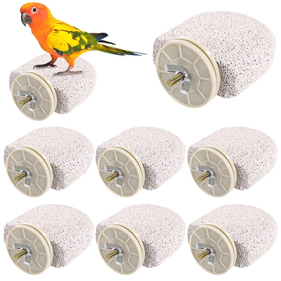 8 Pcs Bird Perches, Creative Popsicle Bird Stands, Bird Beak Grinding Stones, Foot Claw Trimmers, Natural Chewing Toys for Small Birds, Budgies, Cockatiels, Lovebirds