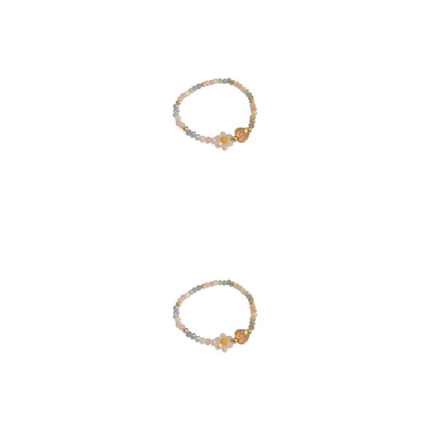 Minnieouse con cuentas de cristal, brazalete bonito, joyería nupcial para aniversario de bodas, cumpleaños, novias, adolescentes, regalo Azul púrpura 2piezas