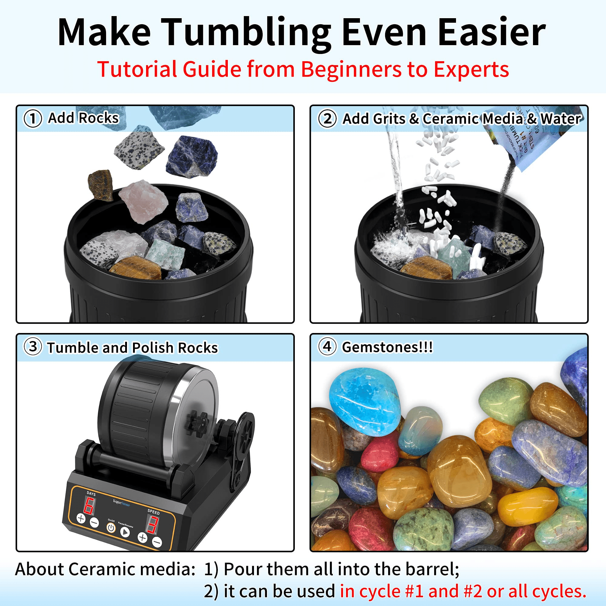 How to Make a Rock Tumbler (cheap & dirty) - maker movement - 