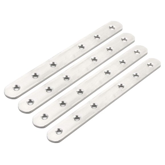 Pxyelec Supports d'Angle Droits Plats de 6,9 Pouces, Plaque de Réparation en Acier Inoxydable, Lot de 4