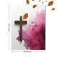thumbnail image 3 of Qisvanset 12x16 Inch God Within Her Pink Canvas Wall Art, Girly Minimalist Bible Verse Home Poster Decor, 3 of 8
