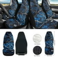 thumbnail image 2 of Jeiento Camo Hunting Front Car Seat Cover Full Set 12 PCS, with Steering Wheel Seat Belt Cover Armrest Mat Trash Bag Air Vent Bag Rear View Mirror Cover Coasters Blue Key Chain Car Decor, 2 of 9