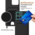 thumbnail image 5 of For Motorola Edge 50 5g Case Liquid Silicone Card Holder Phone Back Cover With Lanyard, 5 of 5