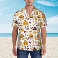 thumbnail image 2 of Balery Thanksgiving Camisas hawaianas de manga corta para hombre, camisas playeras de corte holgado, camisas de vacaciones con botones,XX-Large, 2 of 7