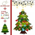 thumbnail image 3 of KANOHENO Montessori Felt Christmas Tree - Kids Interactive Christmas Decor with 32 Pcs Felt Ornaments, 17ft(5m) Lights, DIY Non-Woven Felt Tree for Toddlers, Holiday Activity, 3 of 7