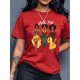 thumbnail image 1 of Girls Trip Print T-Shirt, Short Sleeve Crew Neck Casual Top for Summer & Spring, Women'S Clothing, 1 of 8