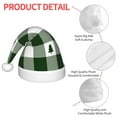 thumbnail image 4 of Salouo Green White Lumberjack Plaid for Christmas Hat for Kids Xmas Holiday Hat Santa Hat for Boys & Girls Festive Headwear Accessories Fit for Christmas/ New Year/Holiday/Party, 4 of 6