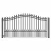 ALEKO Steel Single Swing 16 x 6 feet Black Driveway Gate Prague Style