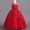 68#Red, variant on gljltg Flower Girl Dress Long Sleeves Lace Top Tulle Skirt Girls Lace Party Dresses Round Neck Embroidery Mesh Princess Bow Skirt