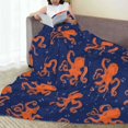 thumbnail image 6 of Honeii Octopus Print Fleece Blanket - Throw Blanket for Bed, Sofa, Couch, Camping, and Travel , Microplush Ultra Soft Warm Blanket-40"x30", 6 of 7