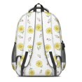 thumbnail image 3 of Daisy White Pattern Cute School Backpack Bag with Padded Back and Adjustable Shoulder Straps 16.9 X 12.6 X 5.9 Inches, 3 of 5