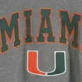 thumbnail image 4 of Men's Colosseum Heather Gray Miami Hurricanes Arch & Logo Crew Neck Sweatshirt, 4 of 4