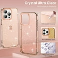 thumbnail image 4 of SaniMore for iPhone 14 Plus Case, Full Camera Lens Protection Women Cute Clear Glitter Bling Sparkly Cover Anti-yellow Transparent Shockproof Bumper for for iPhone 14 Plus, Gold, 4 of 7