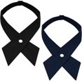 thumbnail image 1 of LinYooLi Nœud Papillon Noir pour Femmes, Nœuds Papillon Réglables Croisés pour Uniforme de Filles Nœud Papillon Croisé pour Remise de Diplôme Scolaire, 1 of 6