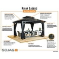 thumbnail image 2 of Sojag Black Spun Polyester Curtains for 10 x 12 ft. Kiana Gazebo, 2 of 5