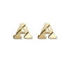 14k Yellow Gold Personalized Initial Stud Earrings