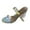Silver, variant on Fesfesfes Platform Heels For Women Summer Outwear Round Toe High Heels Women's Crystal Heel Colorful Fashion Sandals 7.5(40)