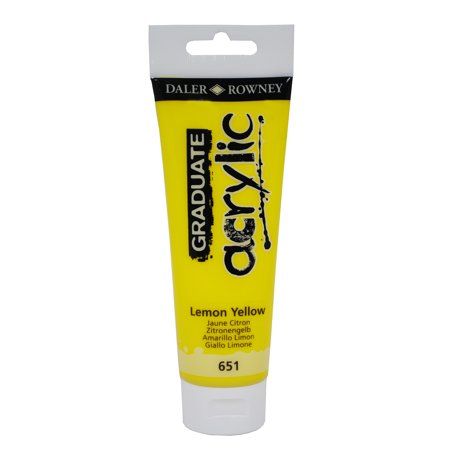 UPC: 5011386020563 | Daler-Rowney Graduate Acrylic  120ml Tube  Lemon Yellow