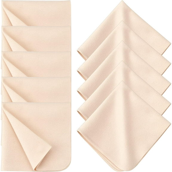 20Pcs 5.9 Inch Chamois Pottery Tools Chamois Cloth Shammy Towel Suede Fiber Glasses Cleaning Cloth Absorbent Fast Drying Natural Chamois Car Wash Cloth for Pot Rim Smoothing Pottery Beige DIY
