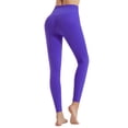 thumbnail image 6 of Huresd Womens High-WaistedFull Length Yoga Pants Tummy Control Stretchy Workout Lounge Legging 28'' Purple L, 6 of 7