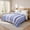 Blue Stripe, variant on Sacred Thread Sherpa Fleece Blanket, Soft and Cozy Queen Blanket, Plush Blanket for Sofas & Beds