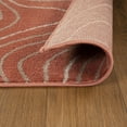 thumbnail image 6 of Modern Abstract Line Design Indoor Area Rug, 8' x 10', Coral, 6 of 6