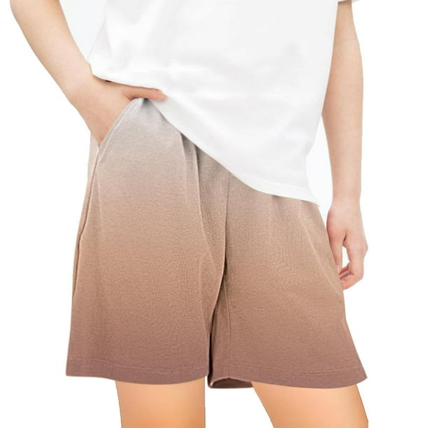 Odeerbi 5-14 Años Niños Niñas Verano Gradiente Entrenamiento Deportivo Cortos Cortos Lindo Casual Respirable Suelto Pantalones Cortos Con Bolsillos