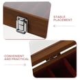 thumbnail image 3 of HONMEET Dark Brown Wooden Necklace Organizer Box with Clear Glass Lid, Anti- Jewelry Storage for Necklaces, 3 of 8