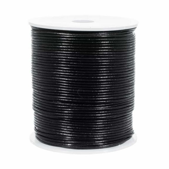 Craft County 1.5MM Round Leather Cord â 5, 10, 25 or 50 Yards or 328 feet â Various Colors