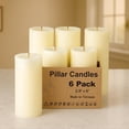 thumbnail image 1 of Velas Ashlux Pilar Marfil sin Aroma y sin Goteo 7.5x15 cm, 1 of 8