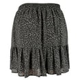 thumbnail image 2 of Women's Leopard Print Georgette Ruffled Mini Skirt MGry Medium, 2 of 3