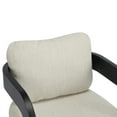 thumbnail image 4 of Christopher Knight Home Upholstered Dining Chairs with Curved Backrest, Beige + Black, Set of 2, 4 of 11