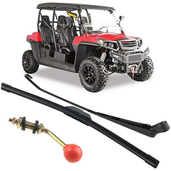 Utv Manual Hand Operated Windscreen Wiper Parts For Polaris Rzr 800 900 1000 Xp For Can Am Maverick X3 For Commander Arm280Mm Wiper250Mm Fangkenuo