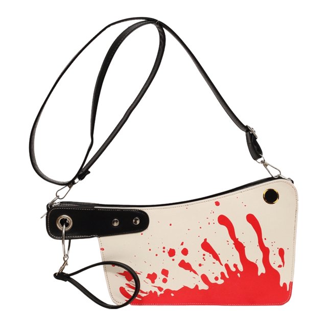 Bolso Hombro Con para Mujer Cruzado Halloween Cuero PU () Blanco