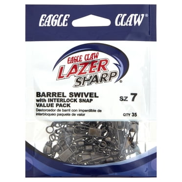 Lazer Sharp SlbIBKXL-7 Barrel Swivel with Interlock Snap, Size 7