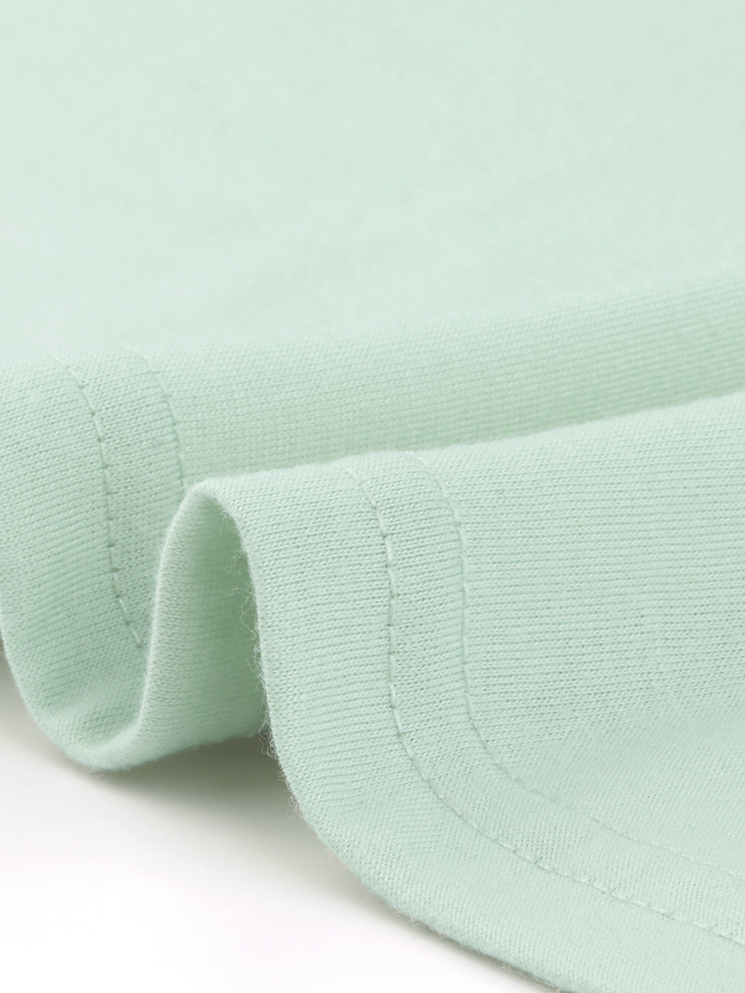 DARING DIVA Women's Plus Plain Crew Neck Ruffle Short Sleeves Blouse 4X Mint Green