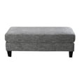 thumbnail image 3 of JERFIT Modern Gray Ottoman with Storage, Mid-Century Chenille Footrest Stool for Living Room, 3 of 9