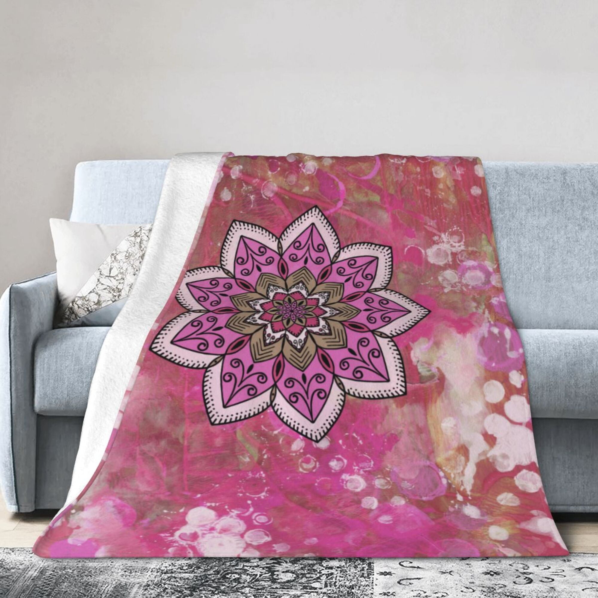 Fleur Indigine Rouge Ultra-Soft Micro Fleece Blanket 50
