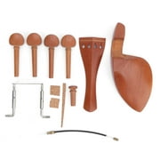 Violin Part Accessory Jujube Wood with ChinRest/ Endpin/Tailpiece/Tuning Pegs/Gut for 4/4