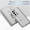 thumbnail image 4 of for Samsung Galaxy Z Fold 5 Case Hinge Coverage Protective with Plating Kickstand Built in Screen Protector Full Body PC Magnetic All-Inclusive Shockproof Rugged Cover, Silver, 4 of 7