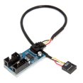thumbnail image 4 of 30cm Usb 9 Pin interfaz encabezado placa base extensión divisor 1 a 2 + 4 Cable escritorio Usb2.0 Hub Co, 4 of 5